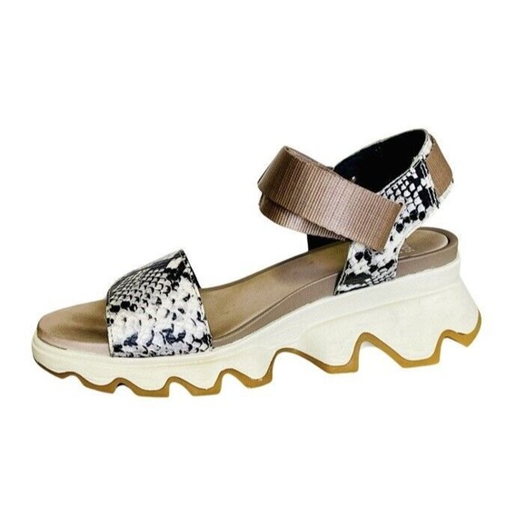 Sorel Shoes - Sorel Kinetic Mauve Vapor Snake Print Wedge Sandals Women’s Size 6 Strap Outdoor